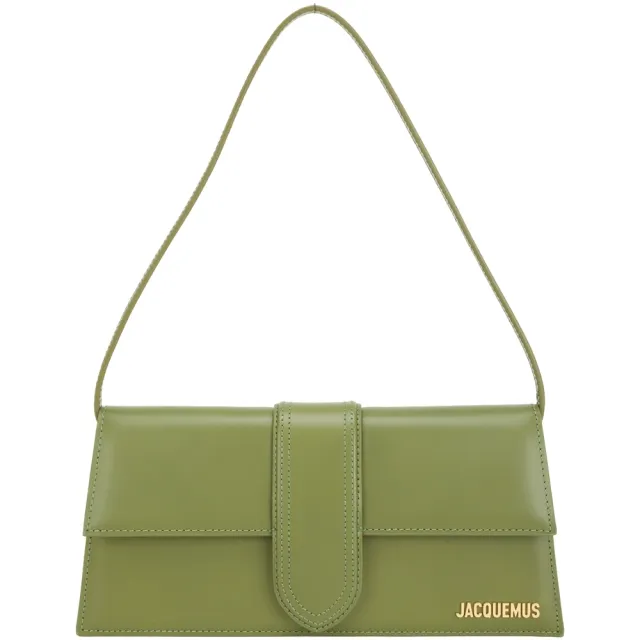 【JACQUEMUS】Le Bambino 光滑小牛皮手提 肩背信封包(橄欖綠)(南法小眾精品)