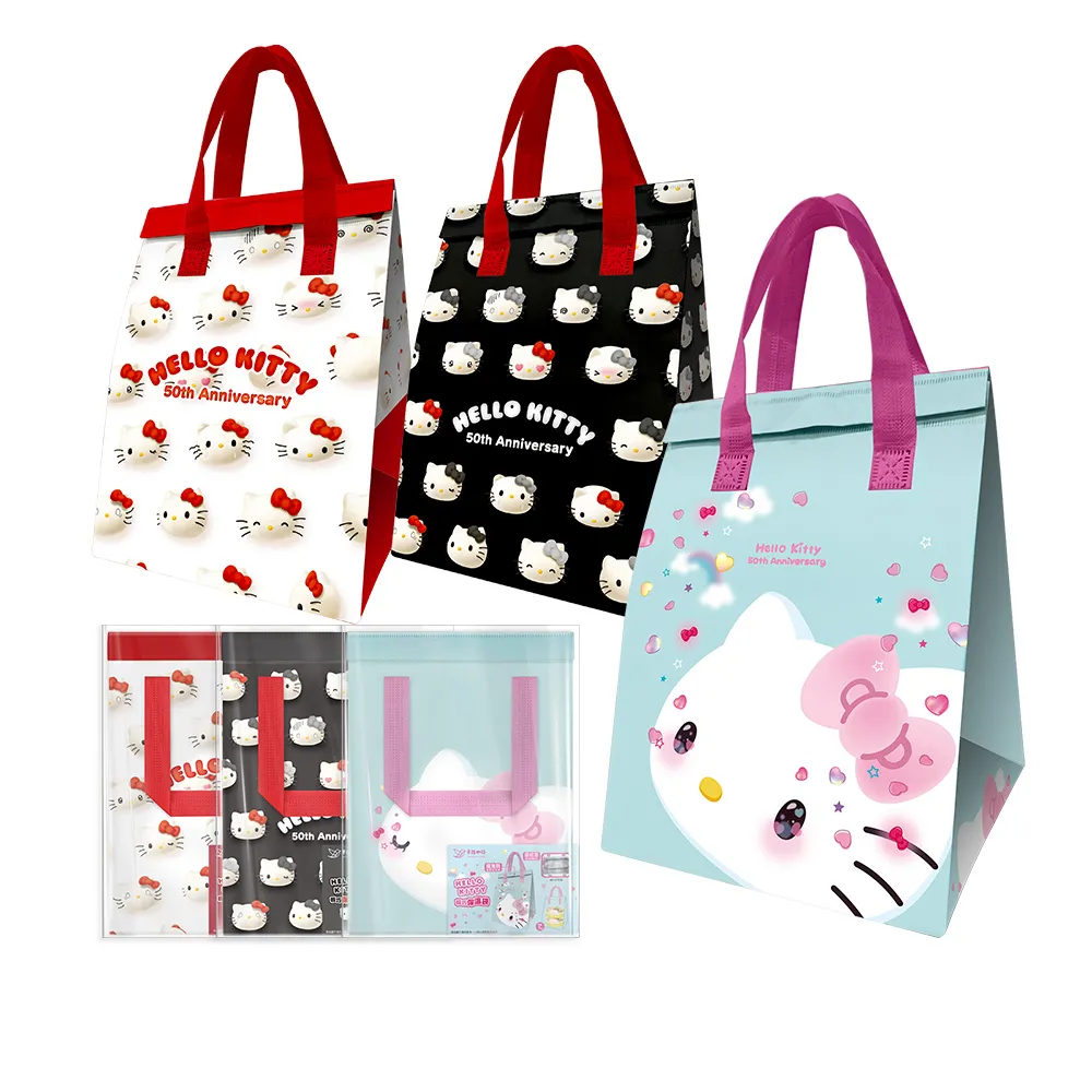 【Injoyyi 幸福物語】Hello Kitty輕巧保溫保冷袋 6件組(多款任選)