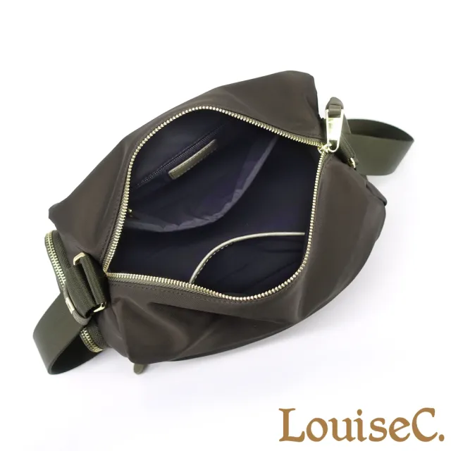 【LouiseC.】雙11 Tree House 輕盈尼龍+牛皮側立體口袋側肩背斜背防水包-2色(CC25020)