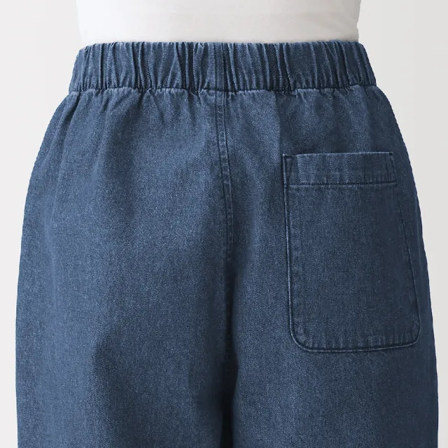【MUJI 無印良品】女水洗丹寧舒適錐形褲(藍色/暗藍)