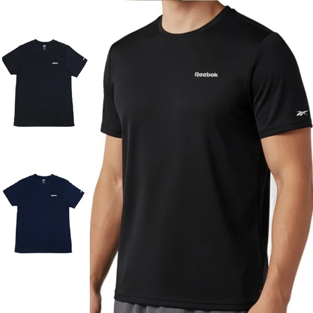 【Porabella】REEBOK男排汗舒爽短袖 男上衣 涼感上衣 素T 內搭上衣