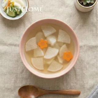 【Just Home】映花陶瓷6吋湯碗700ml(可微波 碗 湯碗 湯缽 麵碗 拉麵碗)