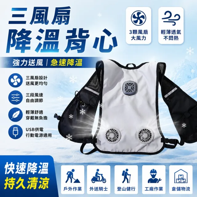 【RTAKO】半導體空調服 風扇散熱衣 製冷馬甲 戶外工作服 工地降溫背心 三段風速 可拆卸清洗