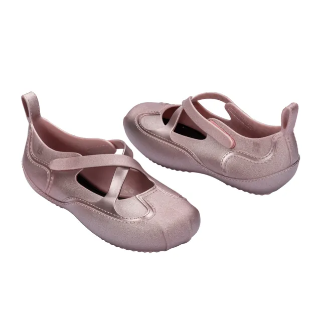【Melissa】交叉綁帶運動休閒瑪莉珍鞋(粉色) 防潑水
