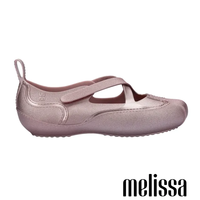 【Melissa】交叉綁帶運動休閒瑪莉珍鞋(粉色) 防潑水