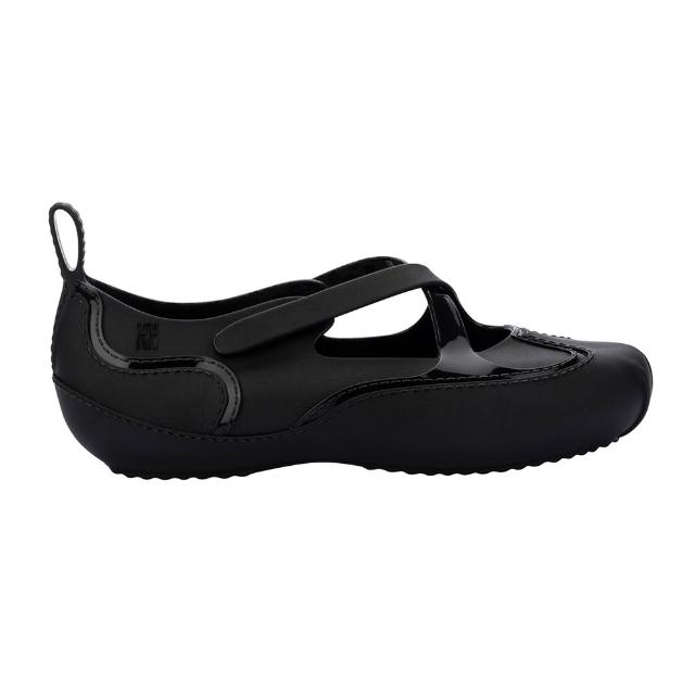 【Melissa】交叉綁帶運動休閒瑪莉珍鞋(黑色)