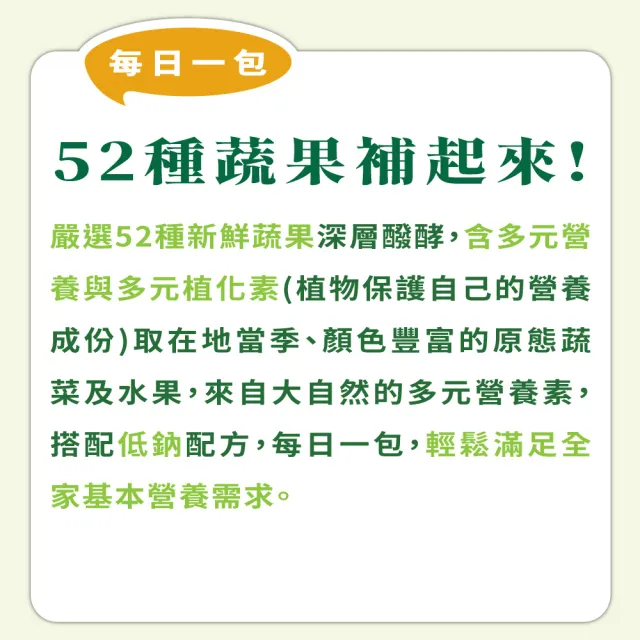 【ESSENTURE 大漢酵素】V52 PLUS 蔬果維他植物醱酵液10包/入  52種蔬果精華 酵素  全素(原廠出貨)