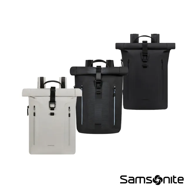 【Samsonite 新秀麗】COATIFY 極簡商務捲蓋式筆電後背包/雙肩包/通勤包/電腦包15.6吋(多色可選)