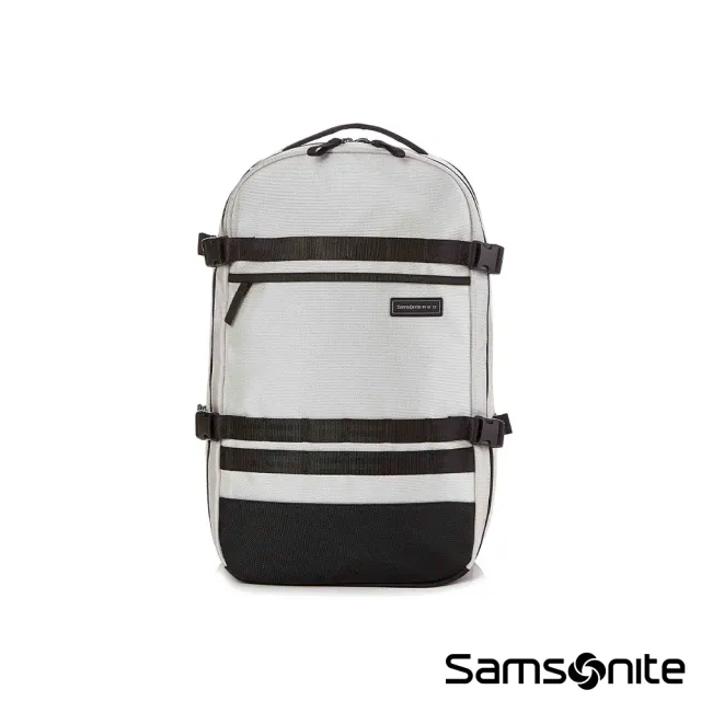 【Samsonite 新秀麗】GANNERS 日常休閒多功能筆電後背包/雙肩包/電腦包15.6吋(淺灰)