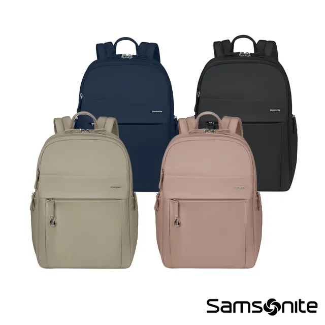 【Samsonite 新秀麗】MOVE 5.0 經典時尚輕量筆電後背包/女包/雙肩包/通勤包/電腦包14.1吋(多色可選)