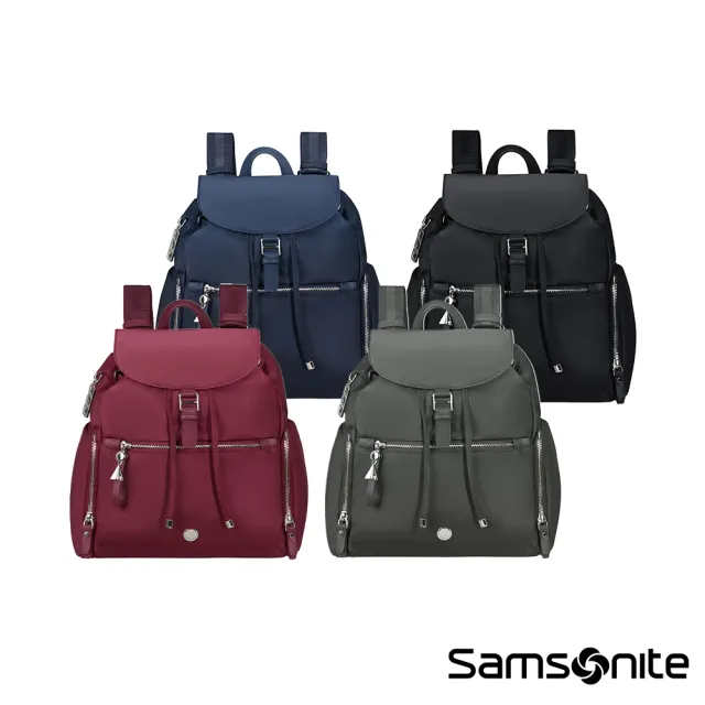 【Samsonite 新秀麗】KARISSA EVO 簡約時尚輕量大容量翻蓋後背包/女包/雙肩包/通勤包/包包(多色可選)