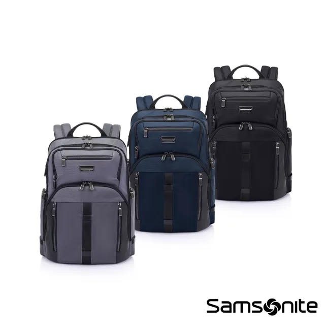 【Samsonite 新秀麗】URBAN-EYE 質感商務時尚輕量筆電後背包/雙肩包/電腦包15.6吋(多色可選)