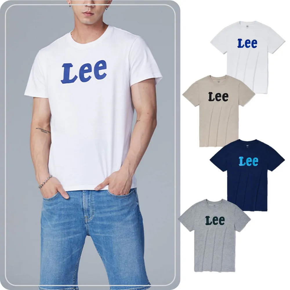 【Lee】出清品-男裝 短袖T恤 / 經典撞色 大LOGO 共4色 標準版型(LL230009)