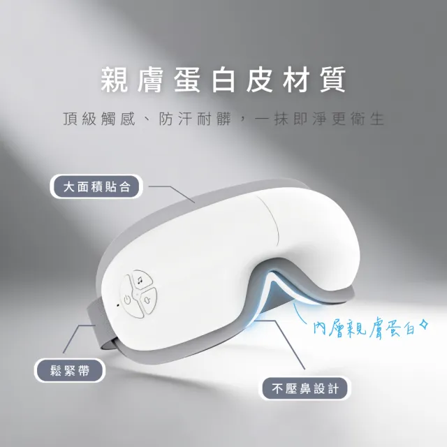 【KINYO】氣壓溫感按摩眼罩 (IAM-2607)