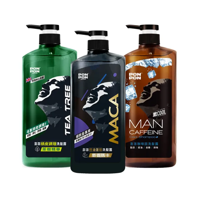 【澎澎MAN】洗髮露-680gx4(麝香瑪卡控油蓬鬆/茶樹精華頭皮調理/咖啡因勁涼/抗都會污染 任選)