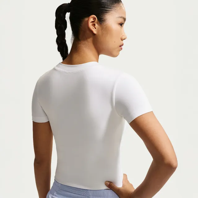 【NIKE 耐吉】短袖上衣 運動內衣 女 輕度支撐 慢跑 瑜珈 AS W NK1 DF SS PAD BRA TOP 白 IV4971-100