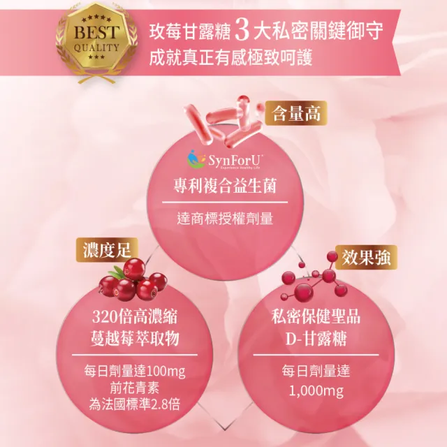 【Nutrimate 你滋美得】私密專科玫莓甘露糖(30錠、甘露糖、蔓越莓、玻尿酸、專利益生菌、香氣)