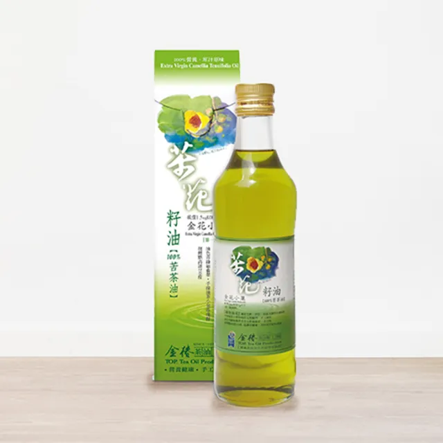 【金椿茶油工坊】金花小菓 苦茶花籽油(500ml/瓶)(可生飲/酸價0.41)