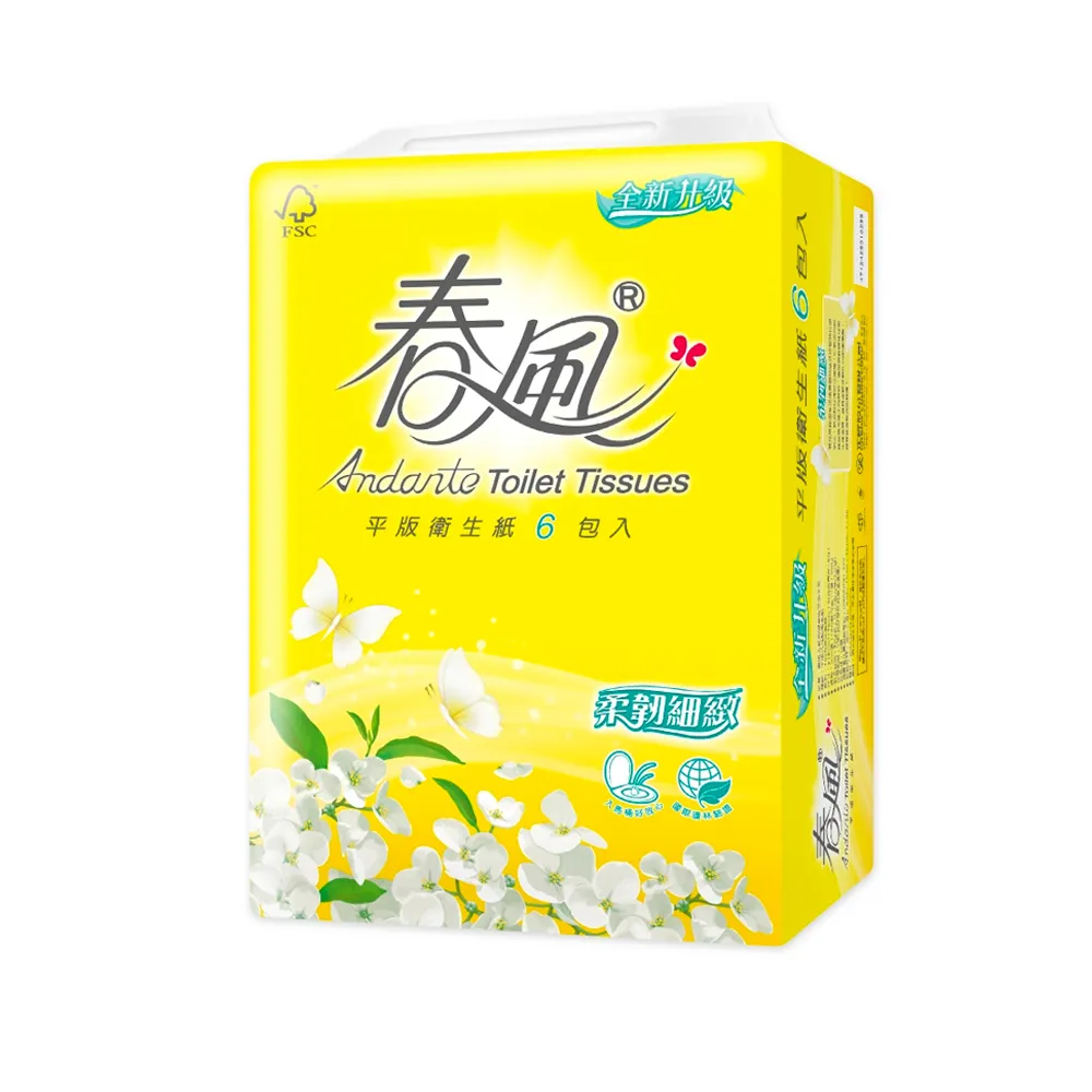 【春風】平版衛生紙 300張x6包/串