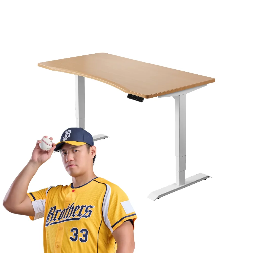 【FUNTE】Prime 4 旗艦款電動升降桌/三節式+ 150x80cm 弧度桌板 八色可選(辦公桌 電腦桌 工作桌)
