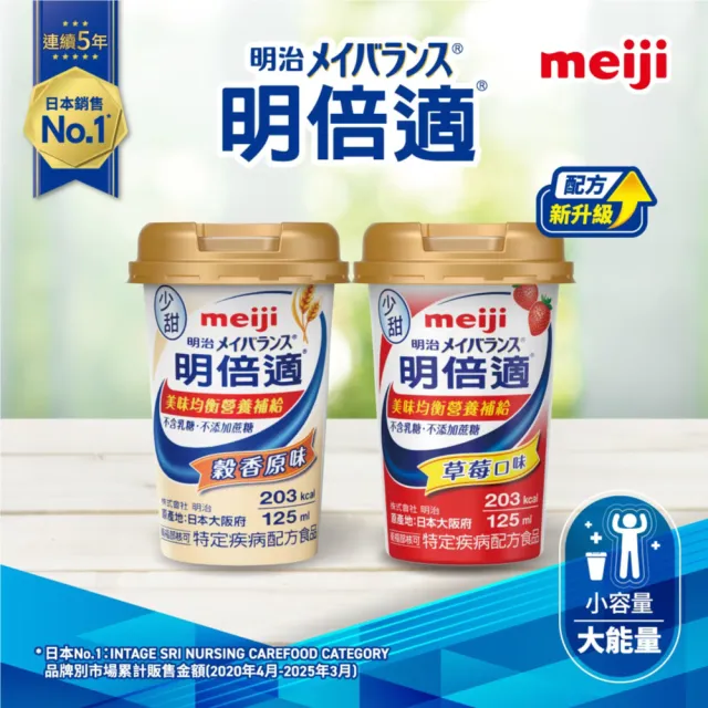 【Meiji 明治】明倍適精巧杯 口味任選 2箱組(24瓶/箱 配方升級)