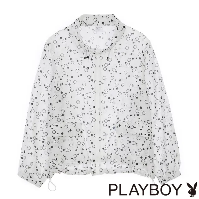 【PLAYBOY】點點防曬造型外套 - 白色