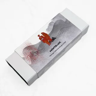 【MONTBLANC 萬寶龍】傳承系列紅與黑「迷你」特別版象牙白鋼珠筆(128122)