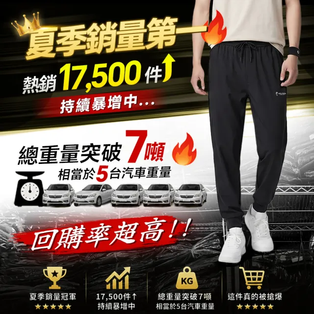 【YT shop】買一送一 男女款瞬間冰凍 極彈性運動涼感長褲 防曬 降溫 冰絲 工作褲 冰塊褲 空調褲
