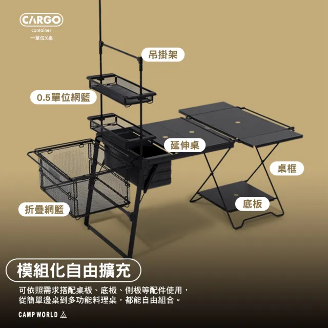 【Cargo】一單位X桌底板 露營桌 折疊 露營桌配件 系統桌配件 靈活配置 耐用度佳 逐露天下