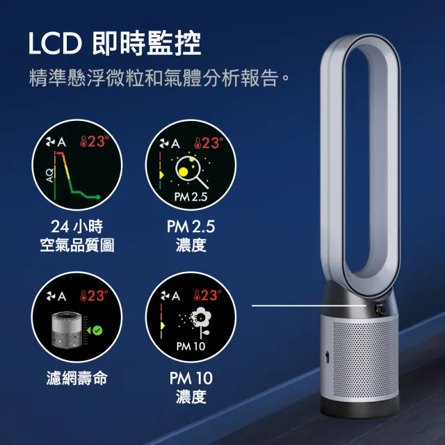 【dyson 戴森】TP11 Purifier Cool 二合一涼風智能空氣清淨機(黑色)