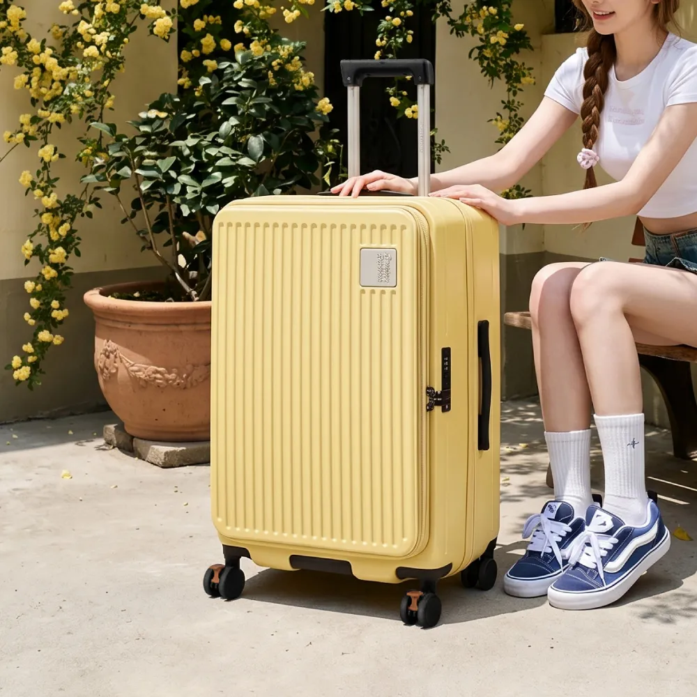 【American Explorer 美國探險家】20+29吋 上掀式行李箱 可擴充 兩件組 前開式 霧面防刮 剎車輪 CF8 旅行箱