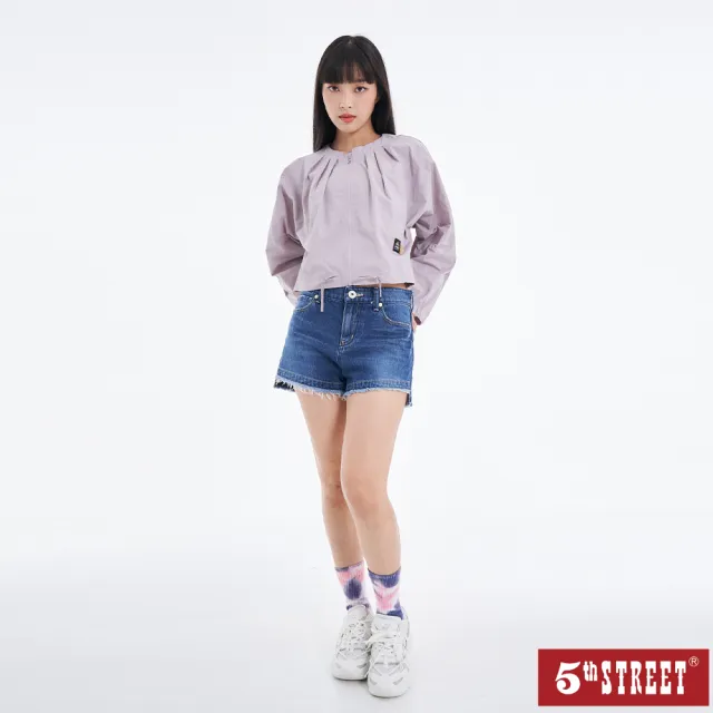 【5th STREET】女裝 短版外套 薄外套 紫色(510600)