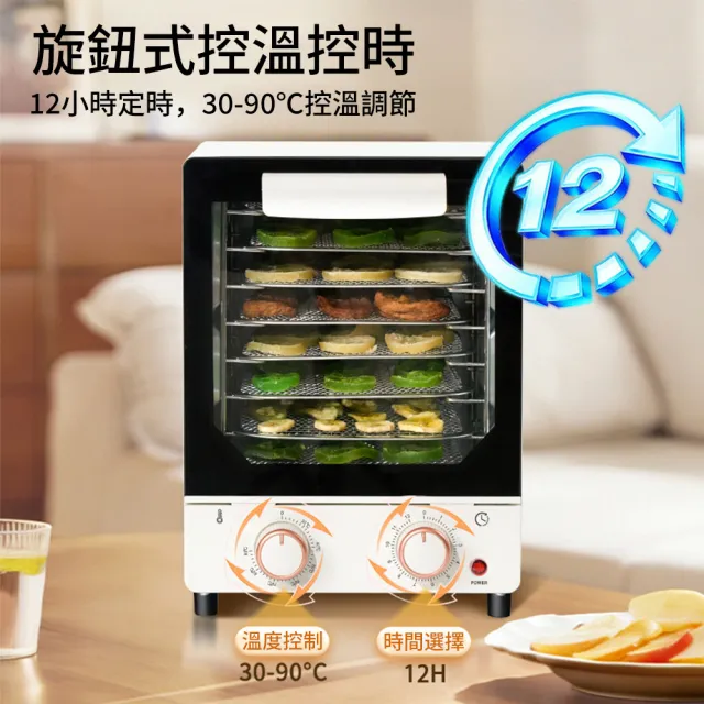 樂選 食品烘乾機 八層烘乾機 小型風乾機 肉乾乾燥機 蔬果烘乾機 定時乾果機 30-90℃廣域控溫