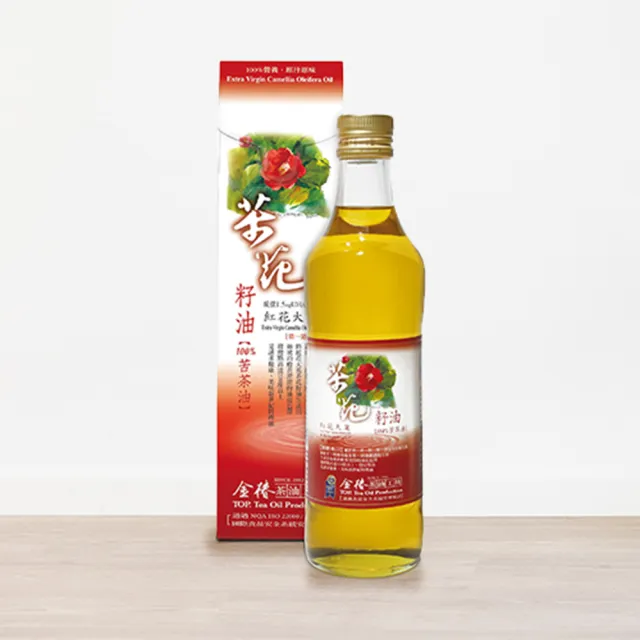 【金椿茶油工坊】紅花大菓 苦茶花籽油(500ml/瓶)(可生飲/酸價0.21)