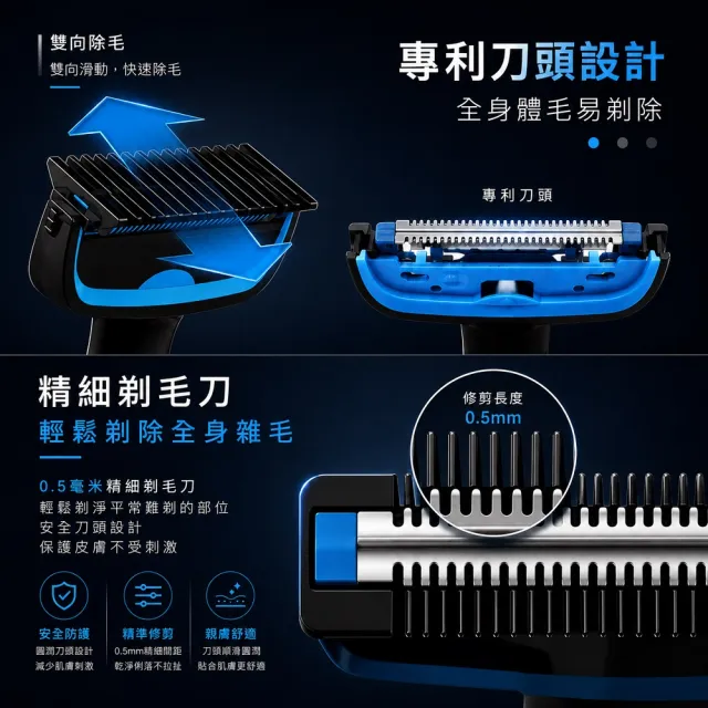 【SAMPO 聲寶】水洗式二合一電動修毛刀/鼻毛刀/除毛刀(EB-Z1802WL)