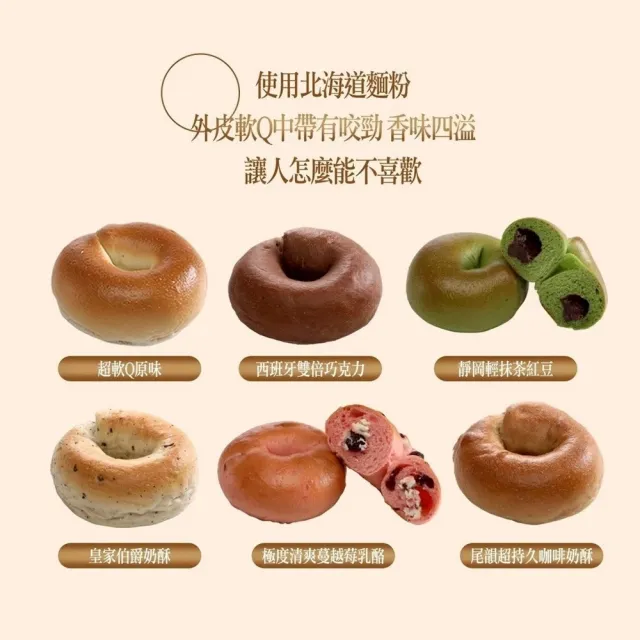 【BAKER 胖大師】蔓越莓乳酪貝果、咖啡奶酥貝果任選10入