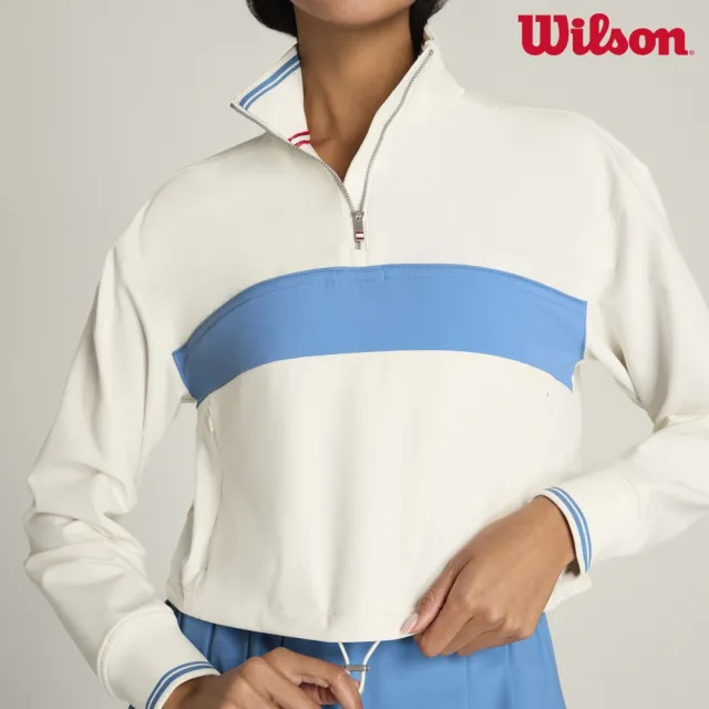 【WILSON】Davenport Woven Popover 女款 服飾 外套 長袖上衣 白色 WW00210W002001