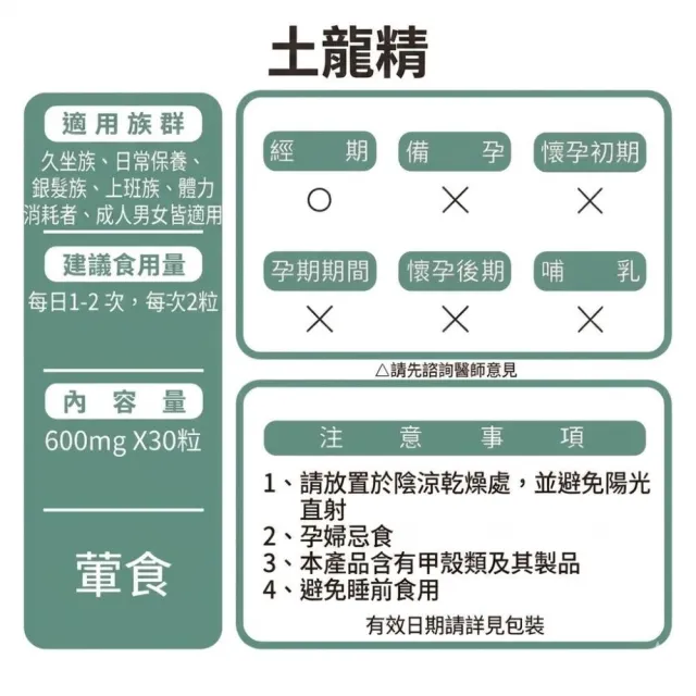 【草本之家】土龍精膠囊3入組(30粒/入)