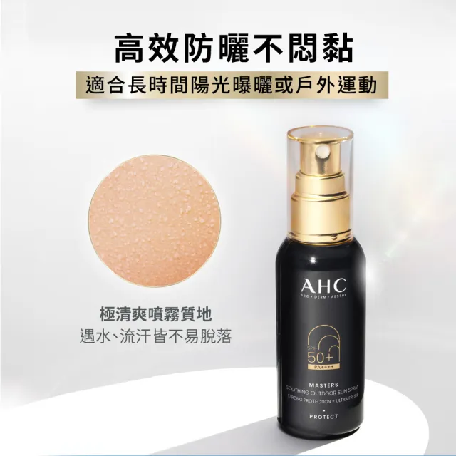 【AHC】買一送一★極致防禦舒緩防曬噴霧55ml(不沾手/不黏膩/旅行必備/戶外活動)
