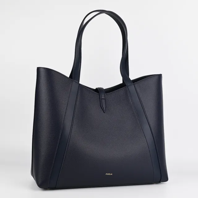 【FURLA 芙拉】Goccia L 手提/肩背托特包(藍)