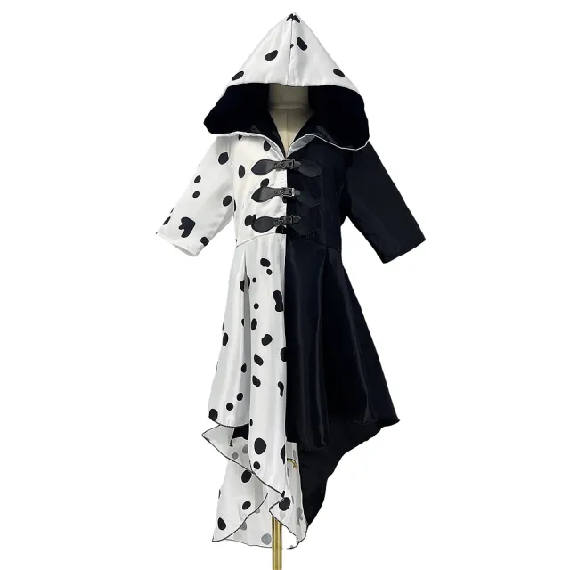 【橘魔法】兒童黑白庫伊拉造型披風 兒童 童裝 斗篷 萬聖節 角色扮演 道具 表演 戲劇 裝扮 黑白魔女