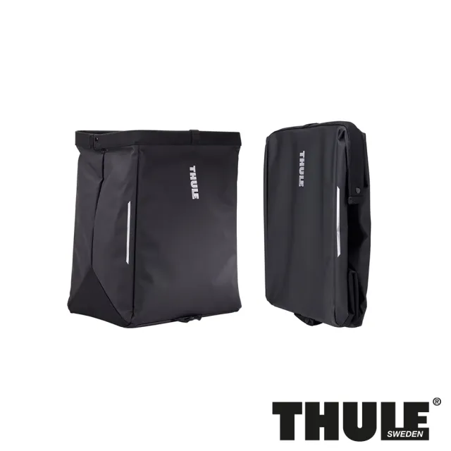 【Thule 都樂】Chasm 自行車用 InLock 25L 貨物置物袋 黑色 (週年慶/露營/旅行/收納)