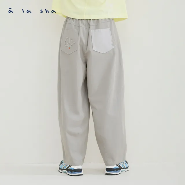 【a la sha】抱抱Q咪牛仔老爺長褲