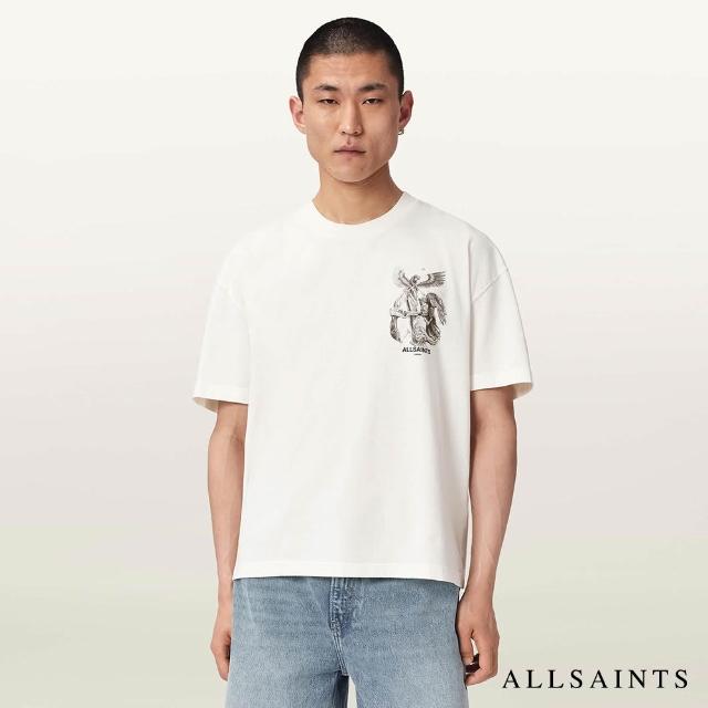 【ALLSAINTS】SERAPH 插畫短袖T恤-白 M034PF(寬鬆版型)