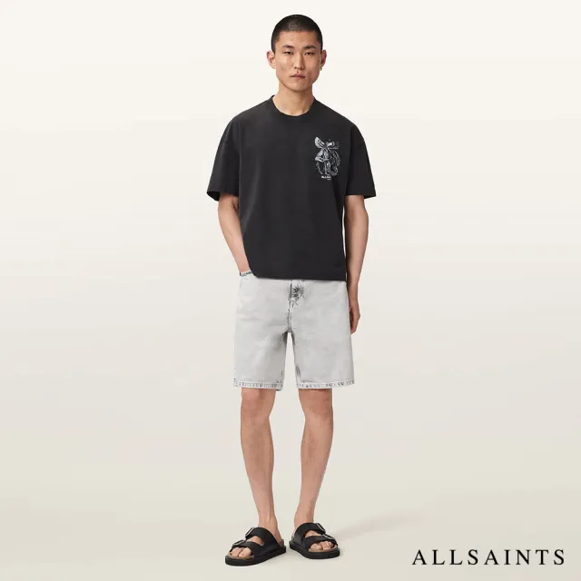 【ALLSAINTS】SERAPH 插畫短袖T恤-黑 M034PF(寬鬆版型)