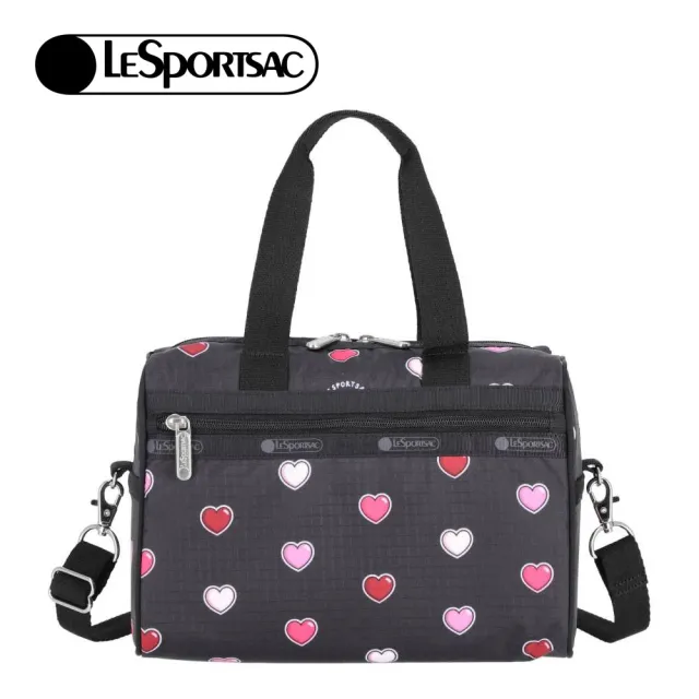 【Lesportsac】Everyday SM Satchel 小型日常手提肩背兩用包 手提袋 送禮 禮物 推薦 女包(愛心貼紙印花)