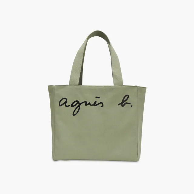【agnes b.】Voyage 大款 棉質logo肩背托特包 多款任選