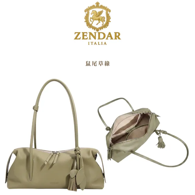 【ZENDAR】直播限定 限量1折 頂級小牛皮肩背包 斯佩II系列 全新專櫃展示品(多色選)
