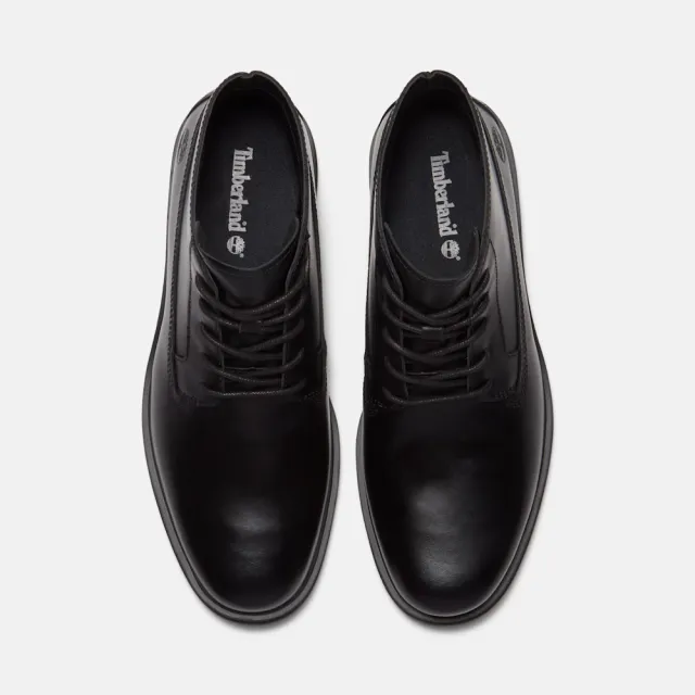 【Timberland】男款黑色皮革中筒靴(A5NTSW02)