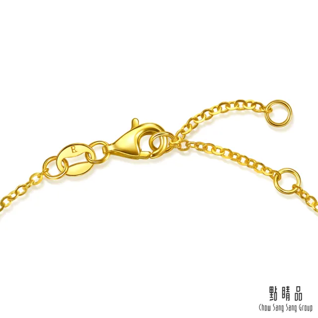 【點睛品】爆閃小扁珠 黃金手鍊_計價黃金